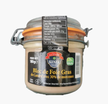 EL DAWAQ Bloc de foie gras de canard halal 1 Kg